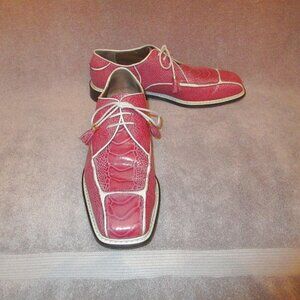 Marco Vicci Leather Oxford Dress Shoes Size 10.5 Snake Print Zurich Beatle Y2K